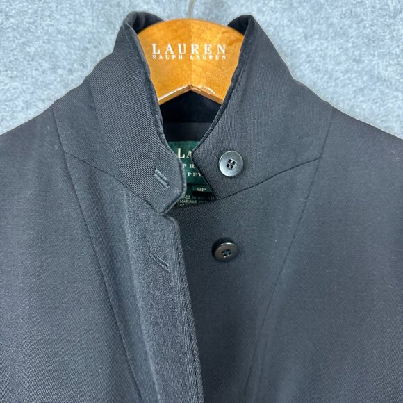 Vintage Lauren Ralph Lauren Black Tuxedo Velvet Collar Equestrian Riding 90s 8P - Picture 5 of 16